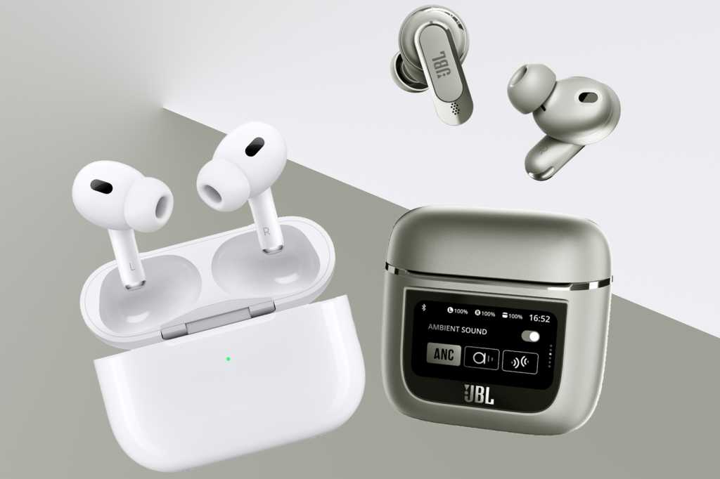 AirPods Pro JBL Tour Pro earbuds