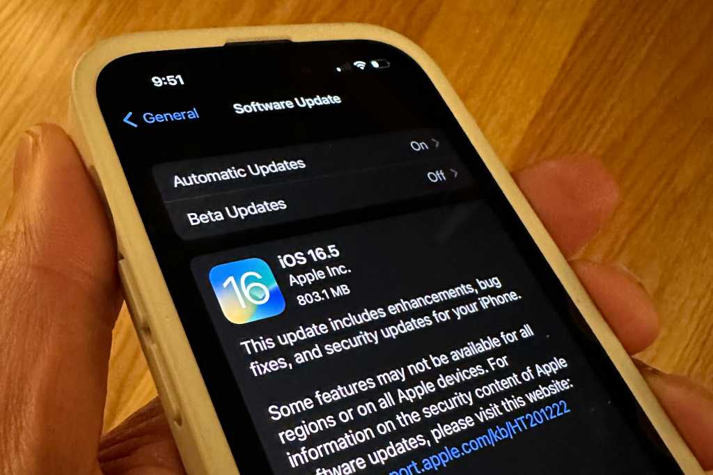 iOS 16.5 update screen