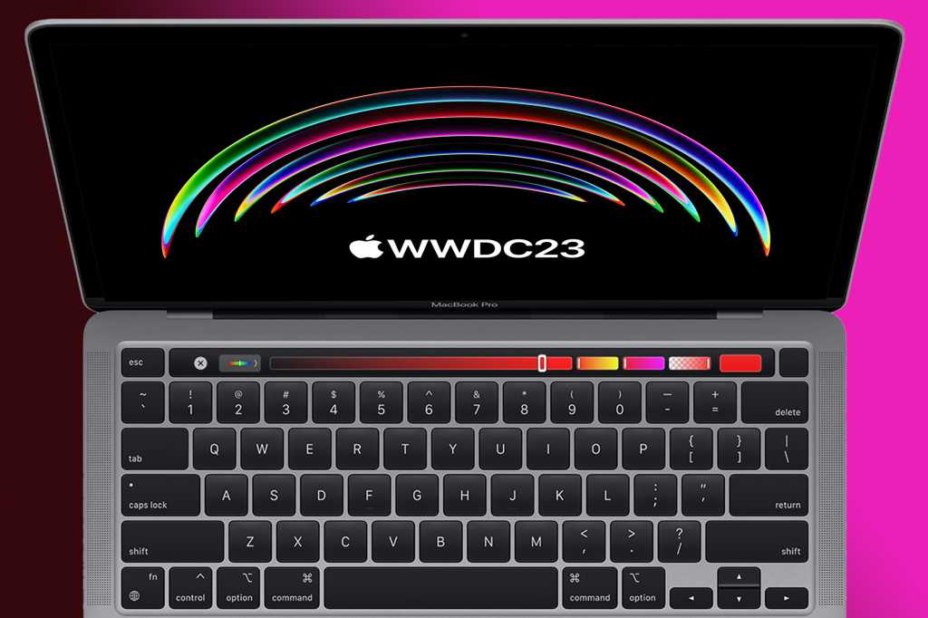 MacBook Pro with WWDC logo