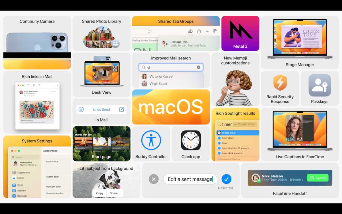 macOS Ventura features